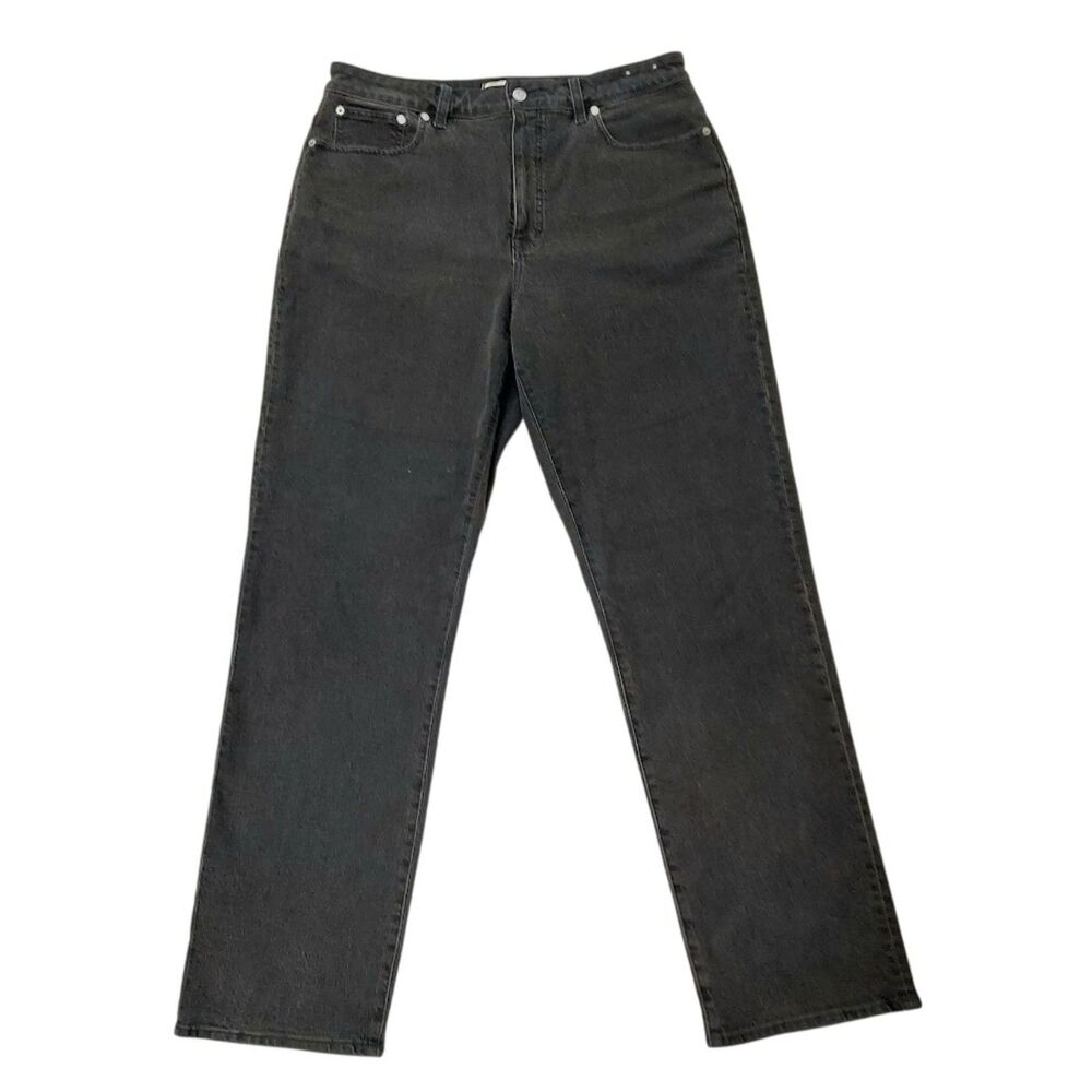 Madewell Curvy 90s Straight Jeans Men Black Washed Denim 32 Tall Retro Y2K